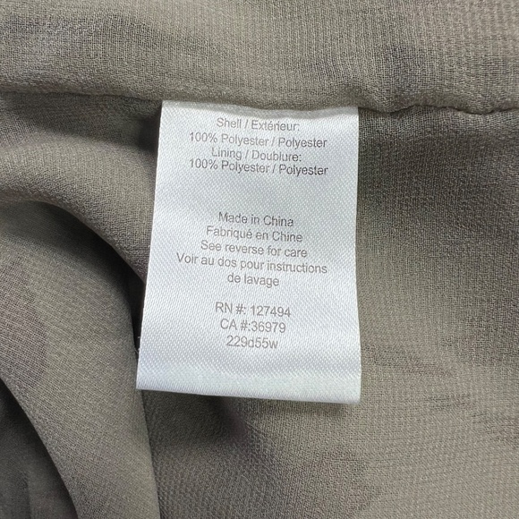 NWOT |•HEARTLOOM•| Brown Camo-like Print Wrap Draped Dress Size Small - Picture 13 of 16